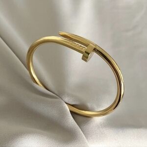 Gold Nail Bangle Bracelet Stainless steel
